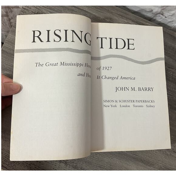 1998 Rising Tide: The Great Mississippi Flood of 1927 by John M. Barry - Picture 4 of 7